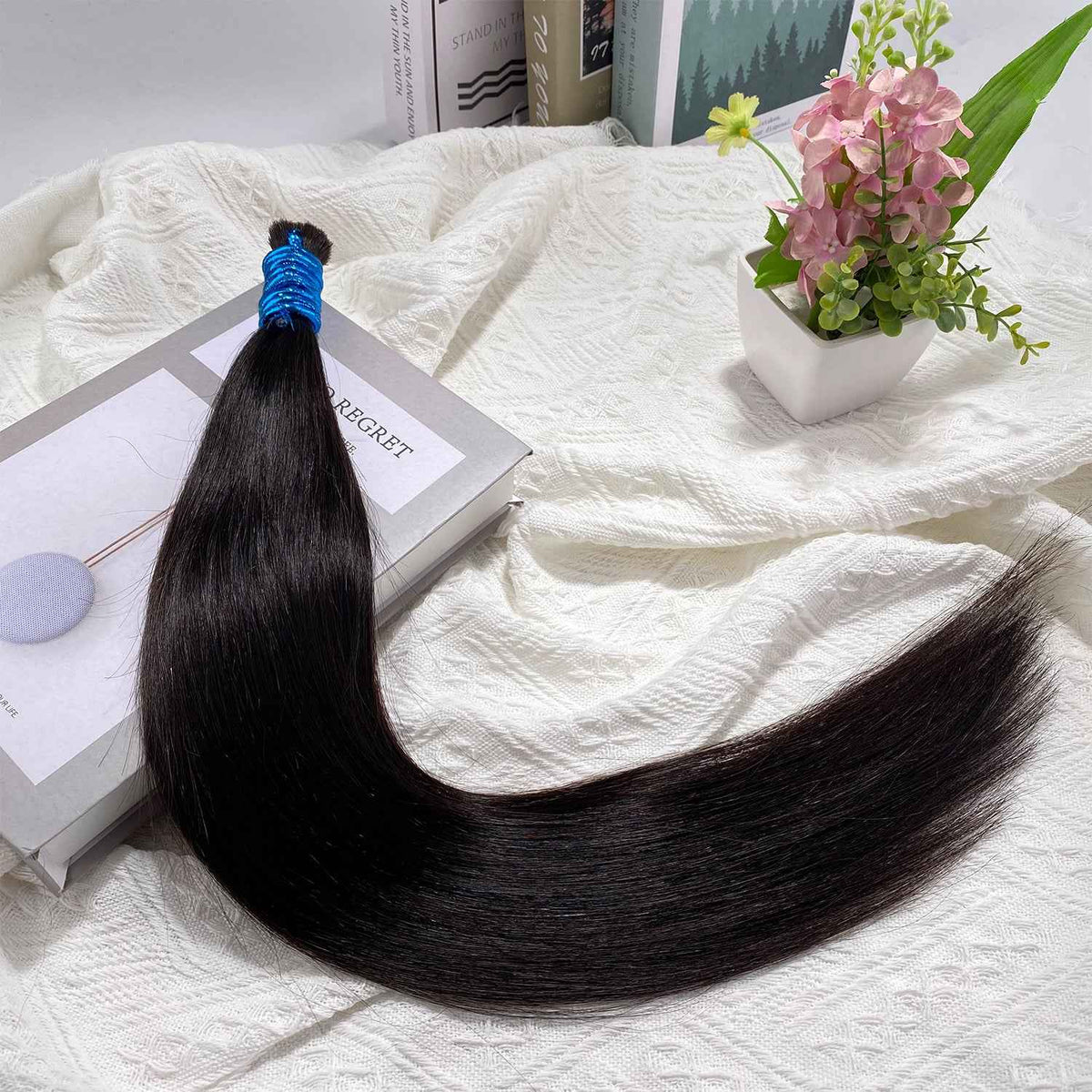 OCEAN Cabelo Humano Indiano Preto 100% Natural -1 Feixe