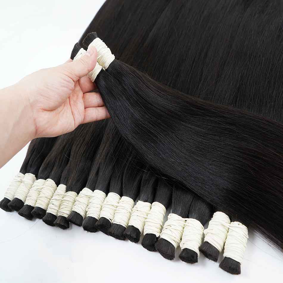 Mechas de cabelo humano cru vietnamita 12A -1 Feixe