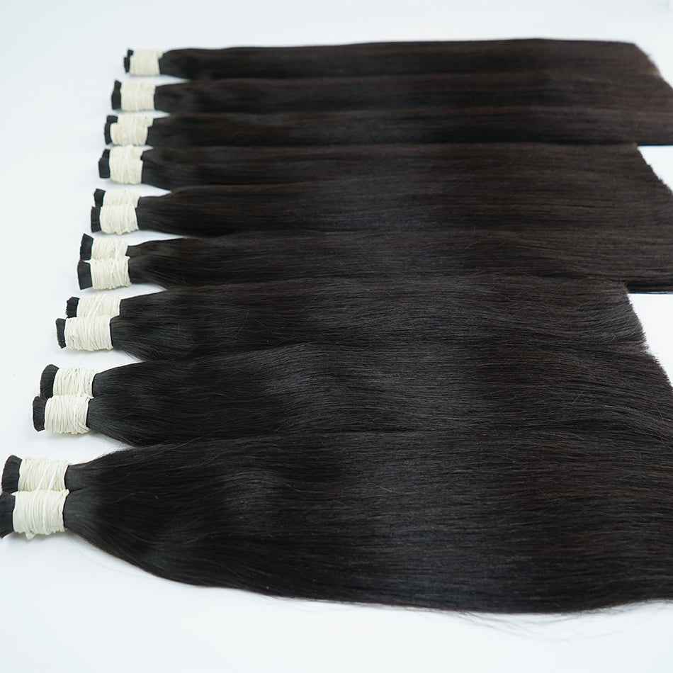Mechas de cabelo humano cru vietnamita 12A -1 Feixe