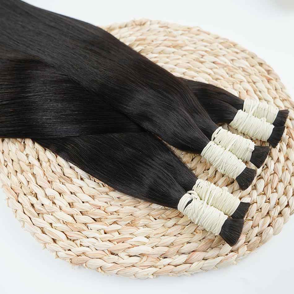 Mechas de cabelo humano cru vietnamita 12A -1 Feixe