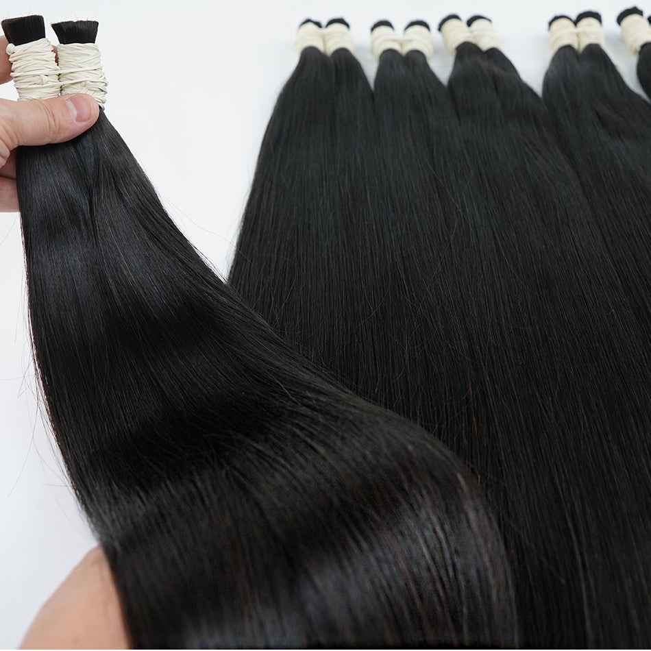 Mechas de cabelo humano cru vietnamita 12A -1 Feixe