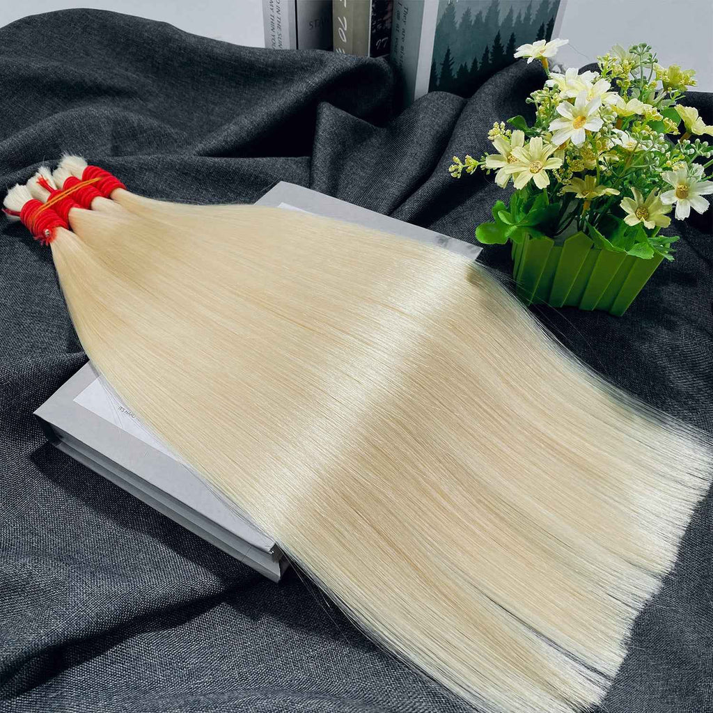 Cabelo Humano Natural,Extensões de Cabelo Liso OCEAN Golden-1 Feixe