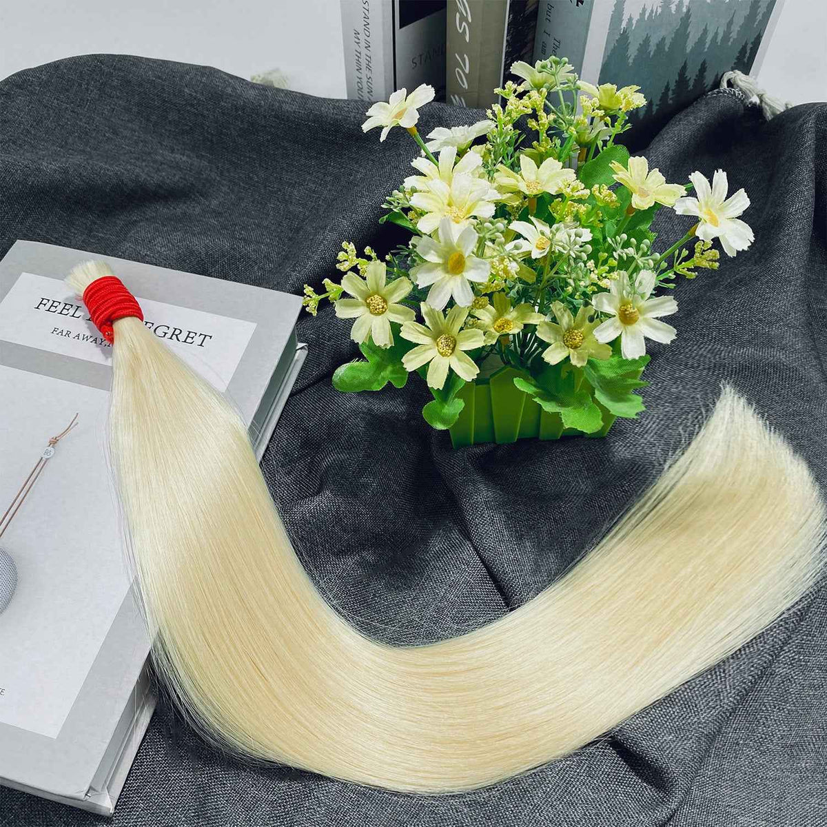 Cabelo Humano Natural,Extensões de Cabelo Liso OCEAN Golden-1 Feixe