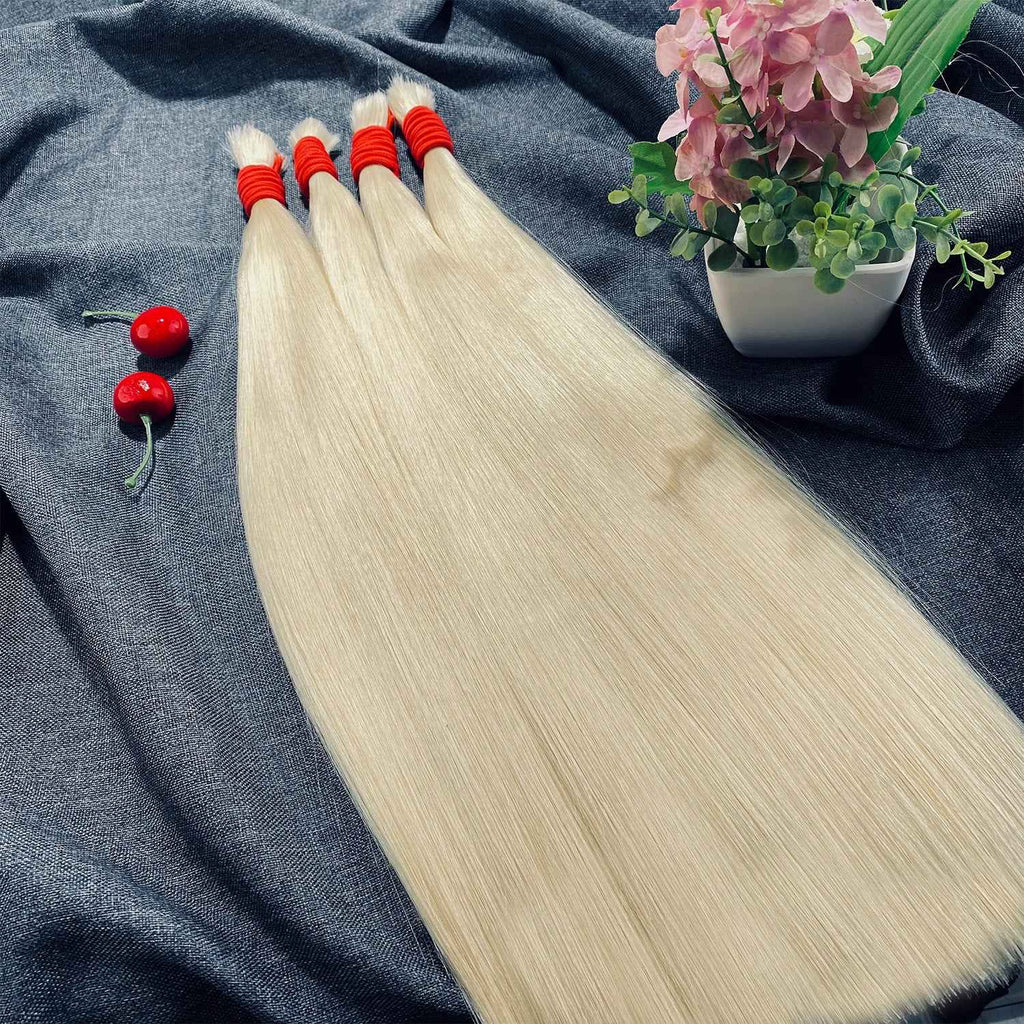 Cabelo Humano Natural,Extensões de Cabelo Liso OCEAN Golden-1 Feixe