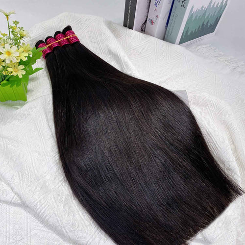 Cabelo Humano Indiano Bruto em Agranel Virgem Liso Cor Natural