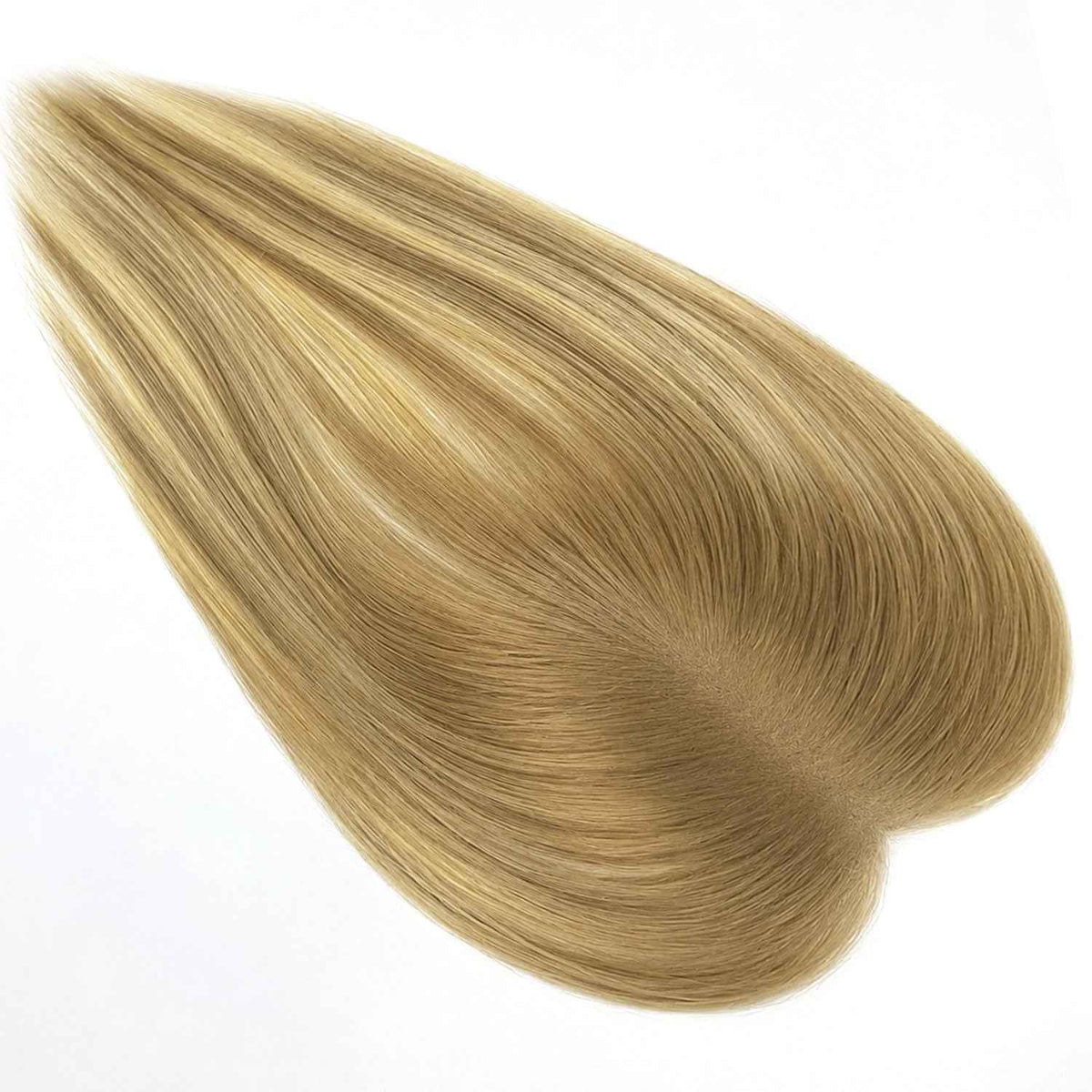 OCEAN Topo de Cabelo Humano Dourado, Base de Lace Invisível de Camada Dupla — 1 Feixe