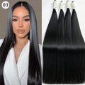 Mechas de cabelo humano cru vietnamita 12A -1 Feixe