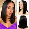 Nova Peruca Estilo Short Bob Lace Front 13x4 Densidade de 200% Cabelo Humano Liso